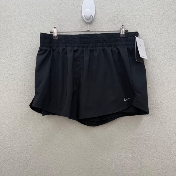 Nike Dri Fit High Waisted 2 in 1 Training 3" Shorts DX6016-010 Womens Large NEW - Picture 1 of 9